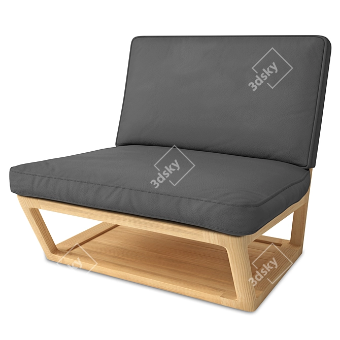Elegant Leia Bosc Chair: Woodwork Masterpiece 3D model image 1