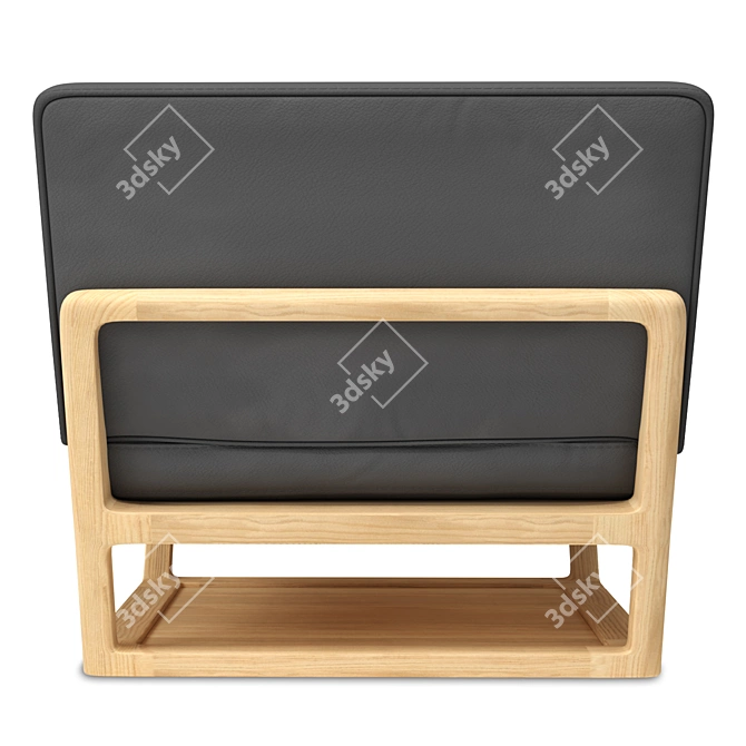 Elegant Leia Bosc Chair: Woodwork Masterpiece 3D model image 4