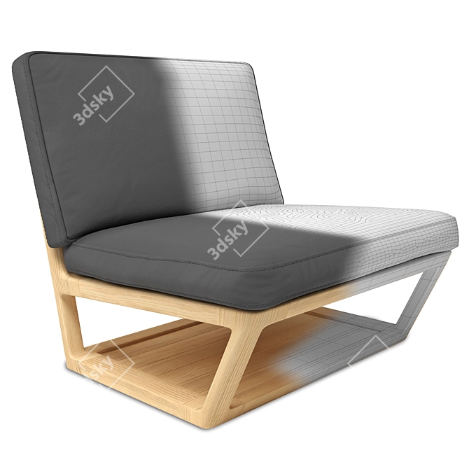Elegant Leia Bosc Chair: Woodwork Masterpiece 3D model image 5
