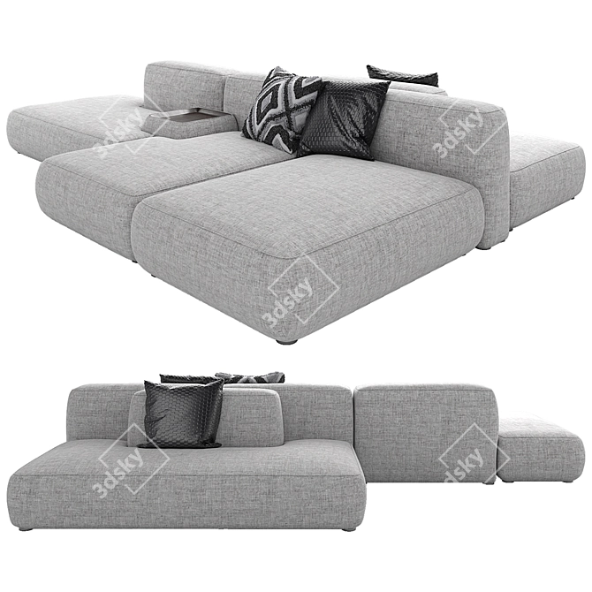 Premium 3D Sofa Model: Detailed & Rendered in V-Ray 3D model image 2