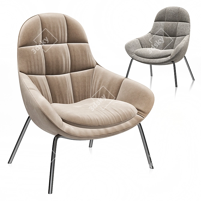  Modern Comfort: Mango Armchair by Wendelbo 3D model image 1