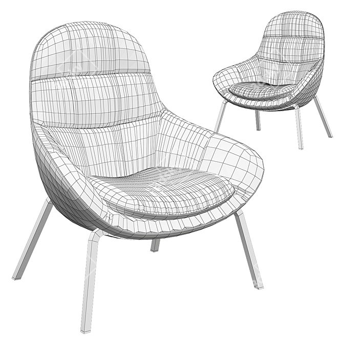  Modern Comfort: Mango Armchair by Wendelbo 3D model image 2