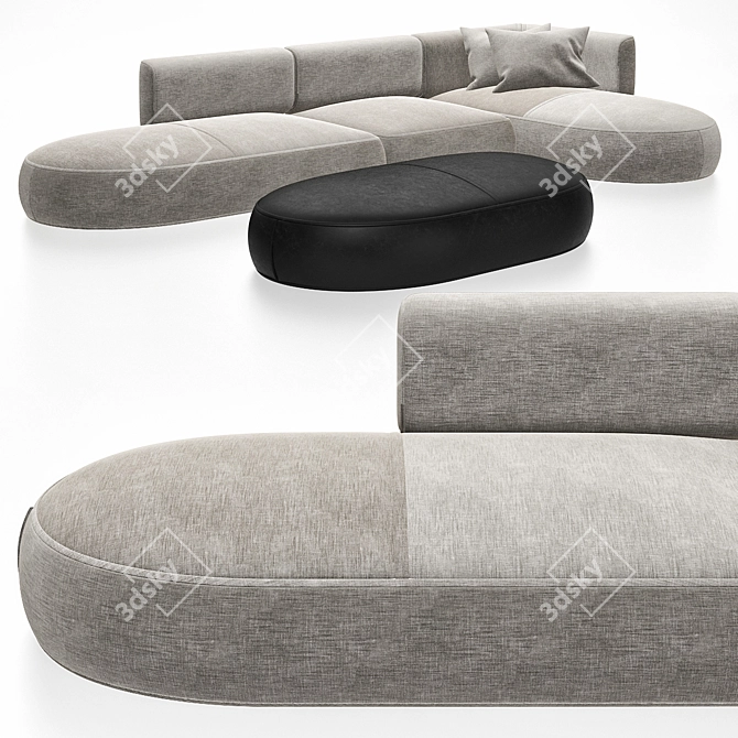 Elegant Bowy-Sofa for Modern Homes 3D model image 1