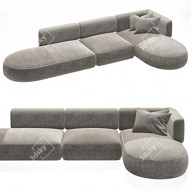 Elegant Bowy-Sofa for Modern Homes 3D model image 3