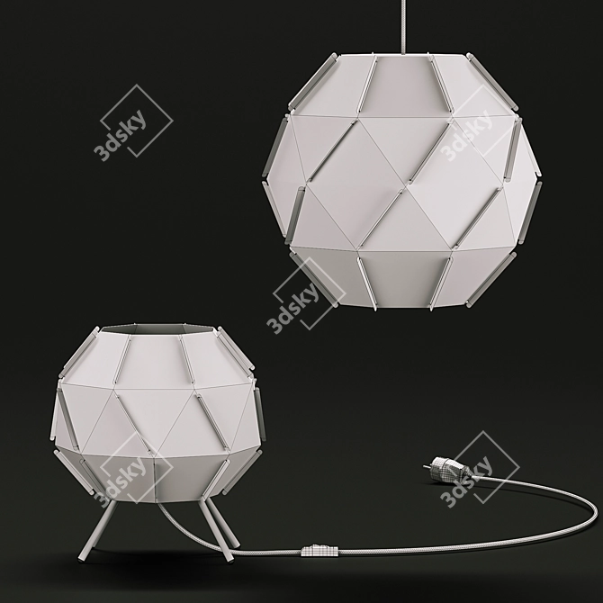 Cozy Glow: Ikea Sjopenna Table Lamp 3D model image 3