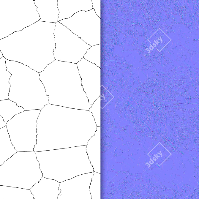 Seamless White Plaster Texture 3D model image 3