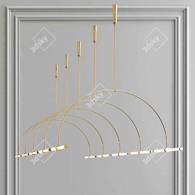 Elegant Brass Chandeliers | Naama Hofman Collection 3D model image 3