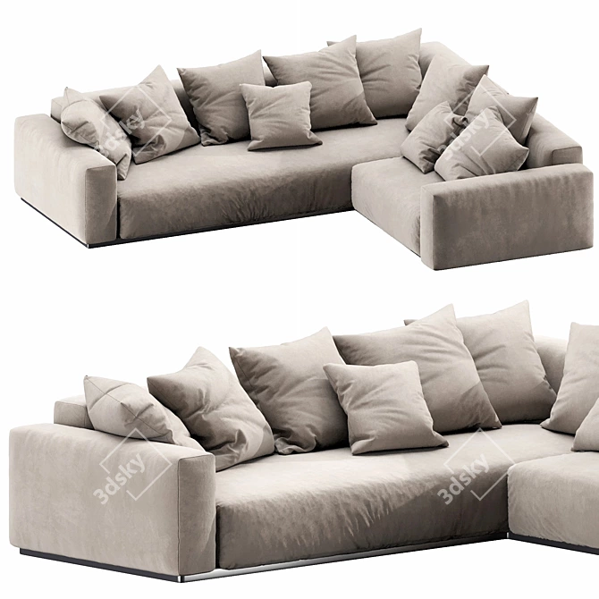 Sleek Flexform Lario Sofa 3D model image 4