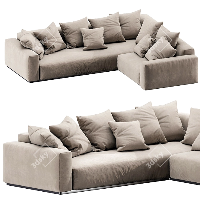 Sleek Flexform Lario Sofa 3D model image 8