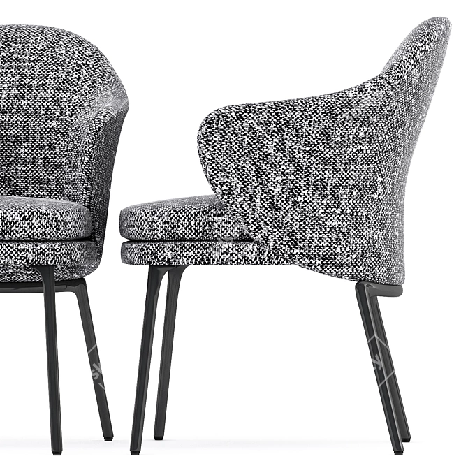 ANGIE CHAIR: Sleek Elegance for Your Space 3D model image 3