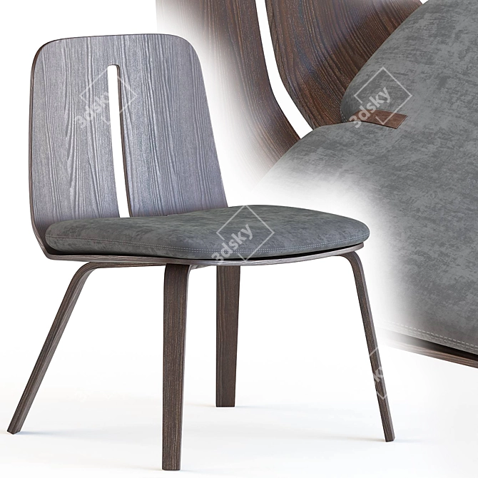 Platone Wooden Chair by Sezgin Aksu 3D model image 1