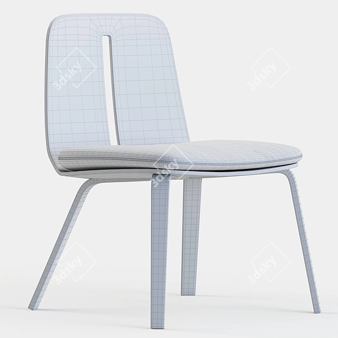 Platone Wooden Chair by Sezgin Aksu 3D model image 4
