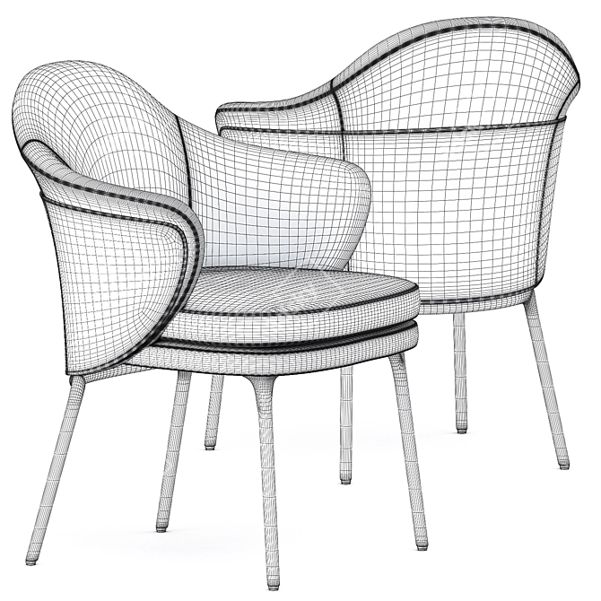 Elegant Angie Chair: Stylish Design 3D model image 5