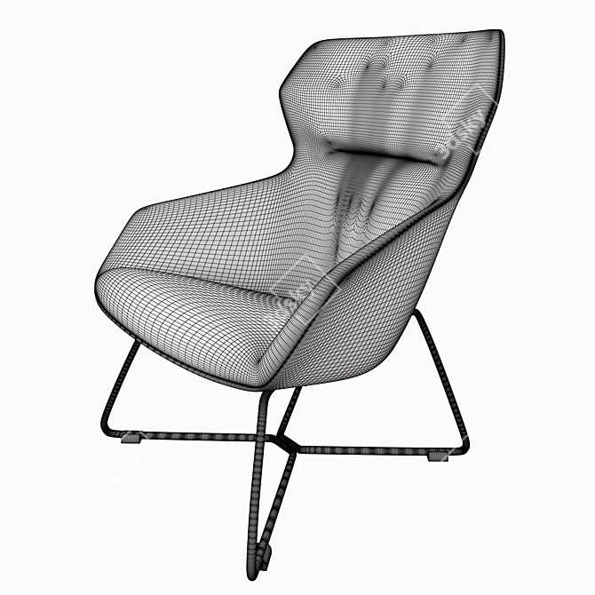 Italian Comfort: Ray Lounge Seating 3D model image 4