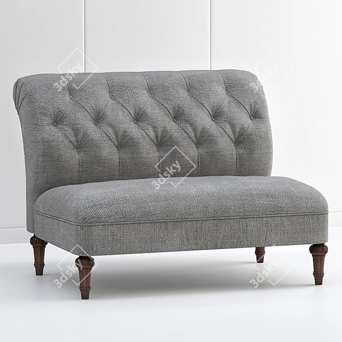  Plush Sharon Loveseat: Luxurious & Stylish 3D model image 2