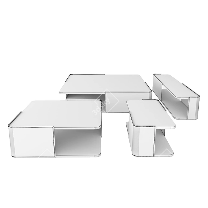 Molteni_Hubert Coffee Table: Sleek Design & Versatile Sizes 3D model image 3