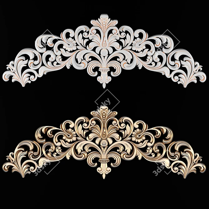 CNC Decorative Cutout Element 3D model image 1