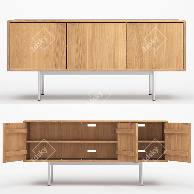 Hensley Media Cabinets - Stylish and Functional! 3D model image 1