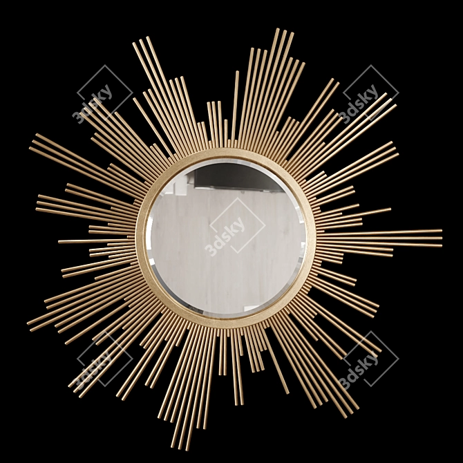 Eichholtz Vintage Brass Mirror 3D model image 2