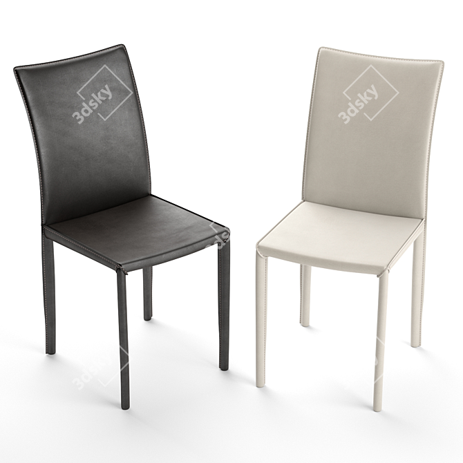 Elegant Dining Chairs Set 3D model image 3