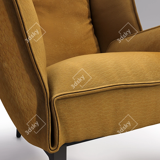 Modern Bistro Dining Armchair 3D model image 3