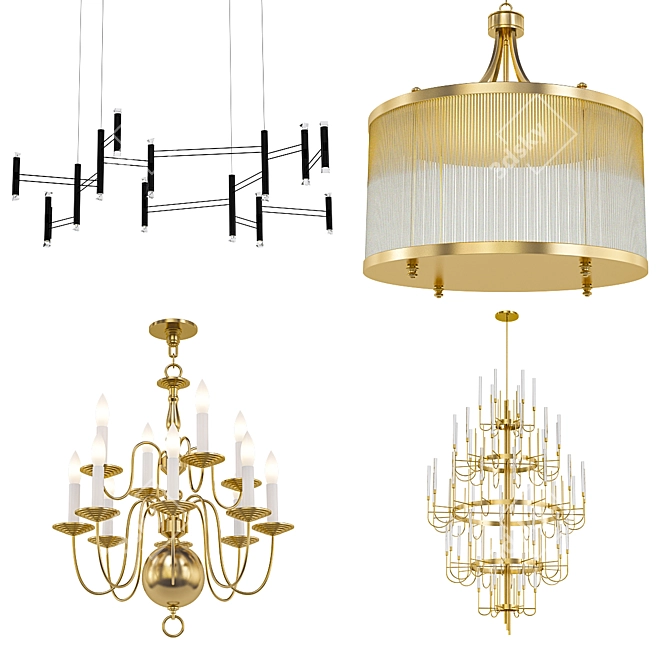 Modern Chandelier Collection 3D model image 1