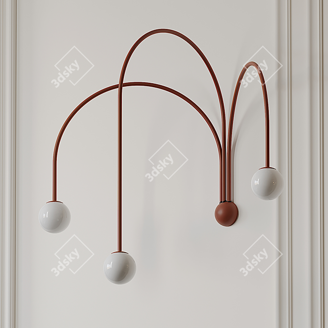 Minimalist Quattro Wall Sconce 3D model image 1