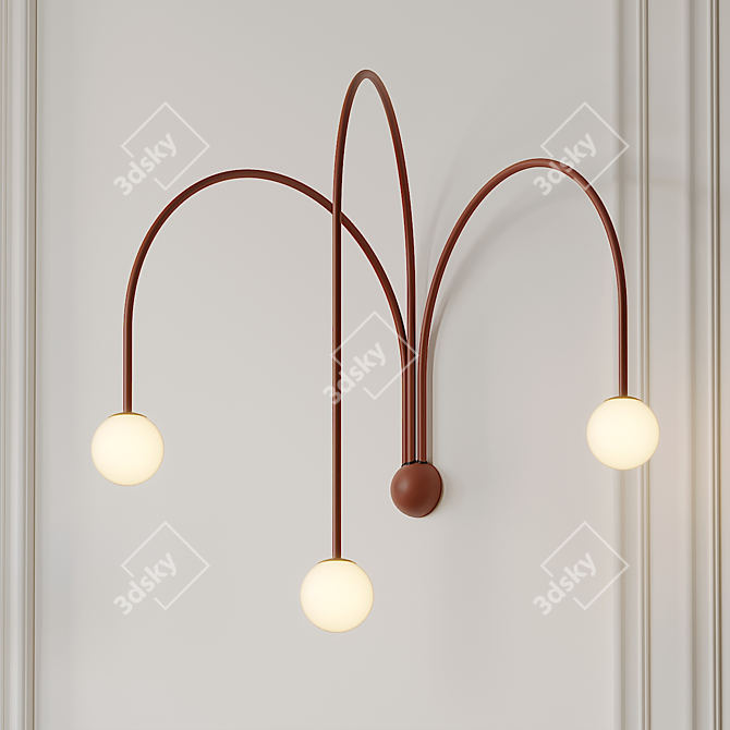 Minimalist Quattro Wall Sconce 3D model image 2