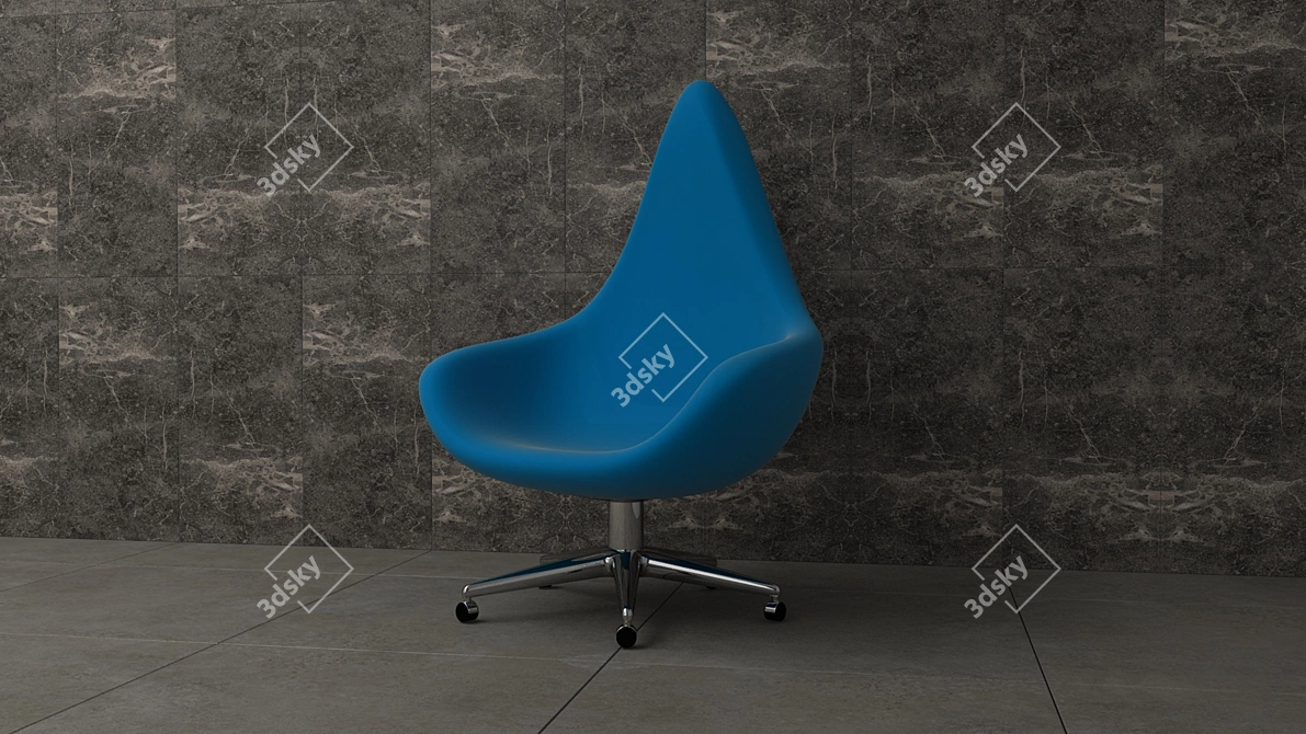 Universal Office Armchair 3D model image 2