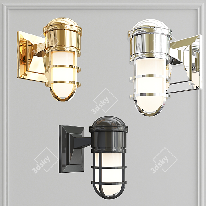Elegant Wall Sconce Collection 3D model image 2