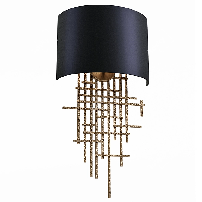 Mondrian Wall Light: Elegant and Modern 3D model image 1