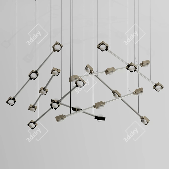 Elegant Masiero Raqam N7 Chandelier 3D model image 1