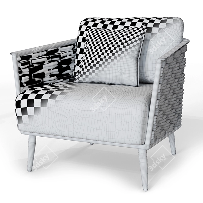 MANUTTI CASCADE: Stylish Rope Garden Armchair 3D model image 2