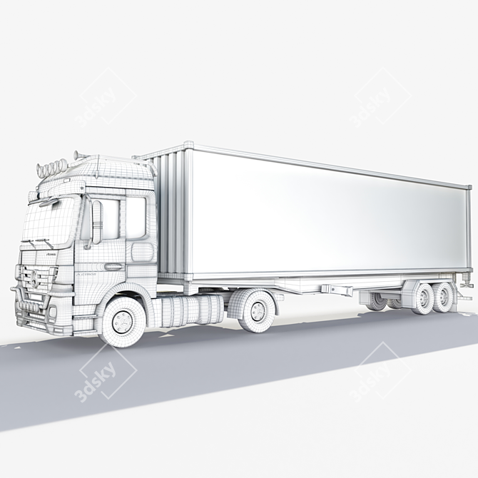 Ultimate Benz Actros01: Unrivaled Unboxing Experience 3D model image 5