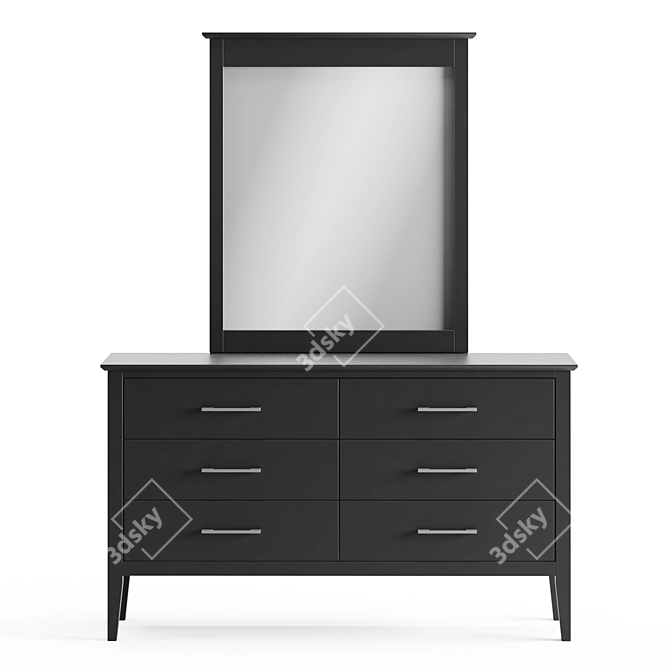 Elegant Dark Gray Dresser: Coastwood's No. 01 3D model image 2