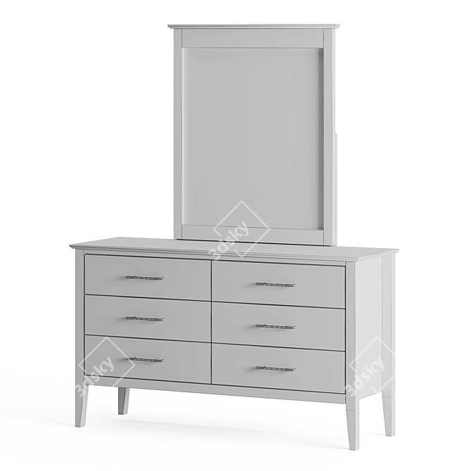 Elegant Dark Gray Dresser: Coastwood's No. 01 3D model image 3