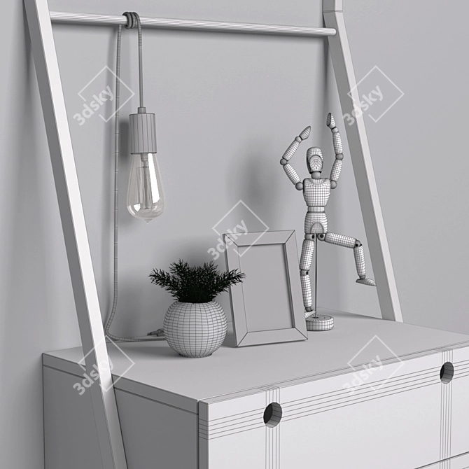 Plinio Modern Bedside Stand 3D model image 2