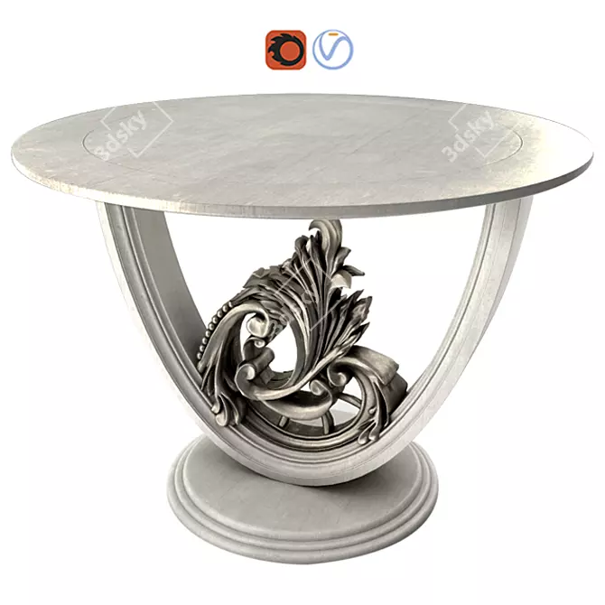 Elegant Heritage Table 02 3D model image 1