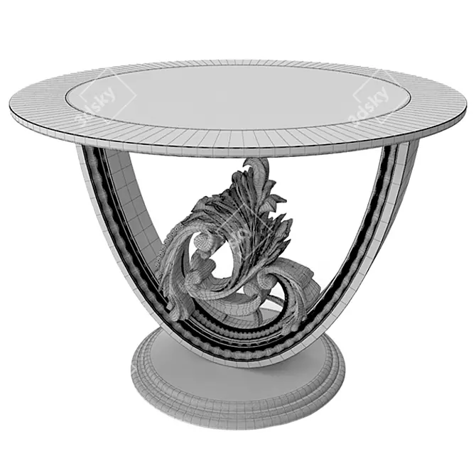 Elegant Heritage Table 02 3D model image 2