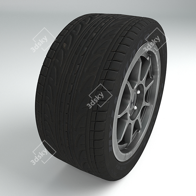 Honda Euro-R 2000 Wheel - High-Poly Model with Textures 3D model image 11