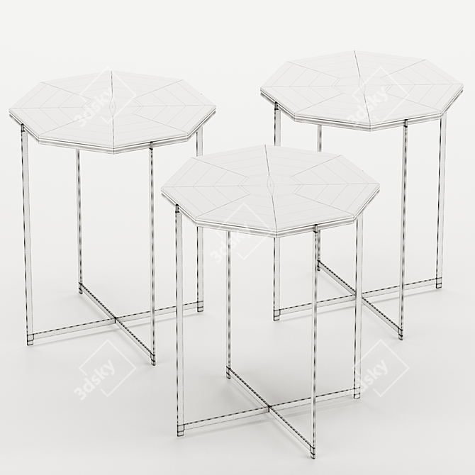 Gem Smoke Side Table: Modern Elegance 3D model image 2