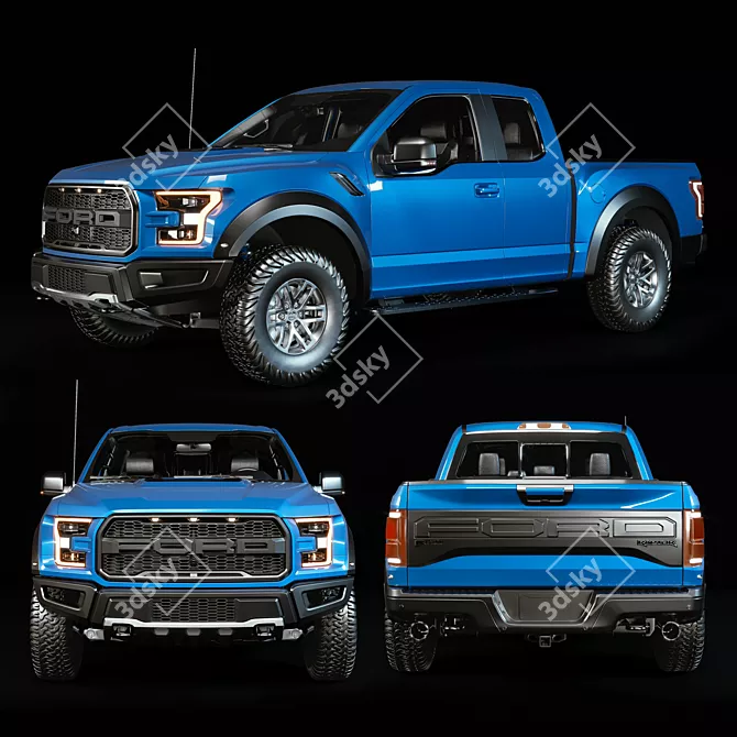 2011 Ford F-150 Raptor: High Quality 3D Model 3D model image 1