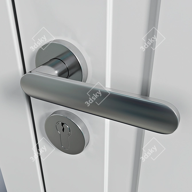 Elegant Neo Classic Door Set. 3D model image 2