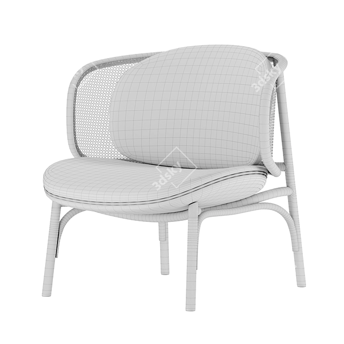 Elegant Thonet Vienna Armchair 3D model image 3