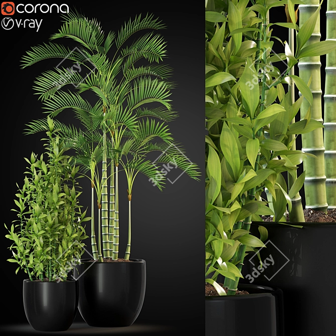Green Oasis: 263 Unique Plants 3D model image 1