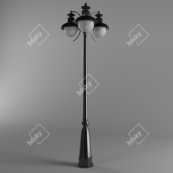 Modern 3D Street Lamp Model 3D model image 2