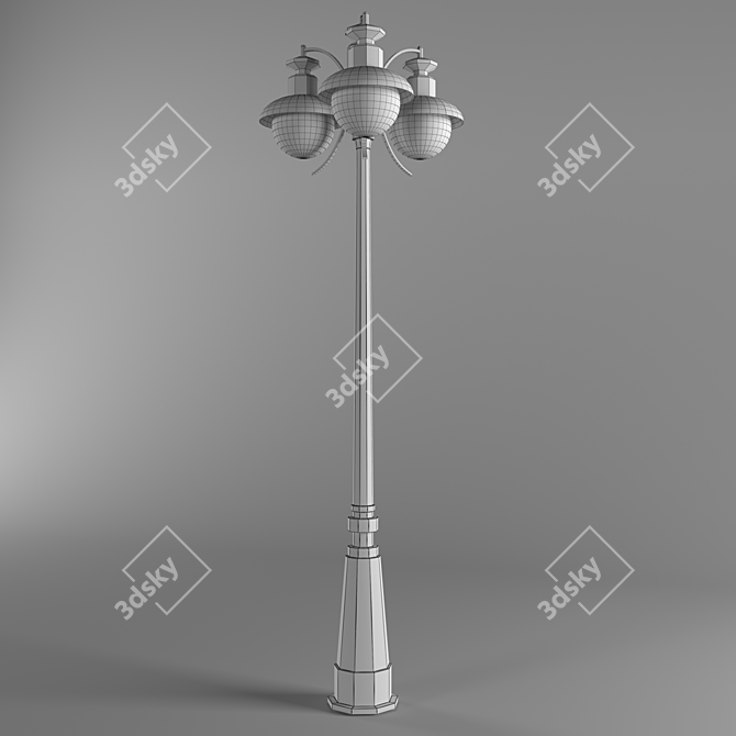 Modern 3D Street Lamp Model 3D model image 3