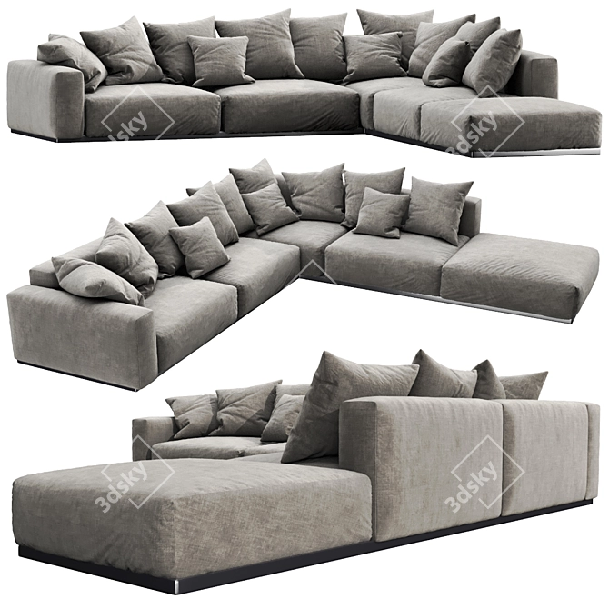 Versatile Flexform Lario Sectional 3D model image 2