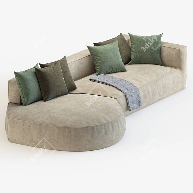 Gogan Sofa by Moroso 3D model image 3