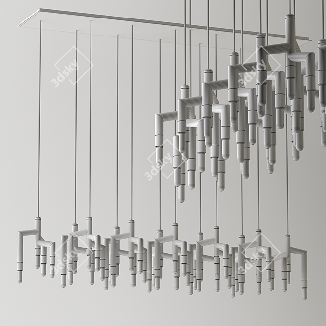 Elegance Defined: Rameau Chandelier 3D model image 2